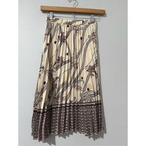 H&M paisley pleated skirt 4